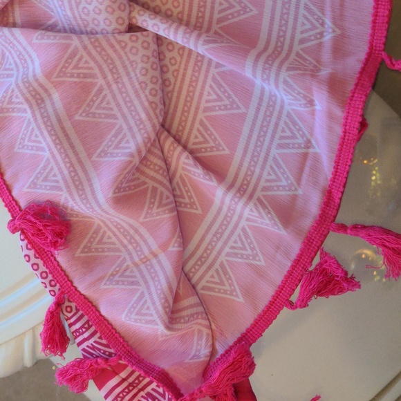 CEZELE  Pink Geometric Bohemian Summer Midi Dress Small - Picture 9 of 17